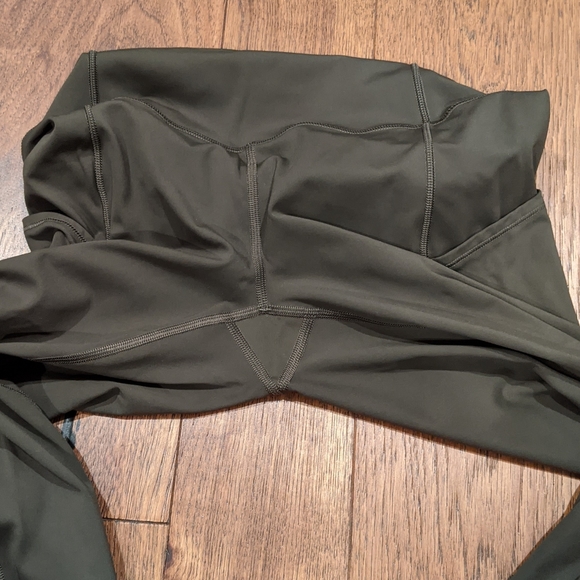 Lululemon Fast and Free Crop 19" Dark Olive - Picture 5 of 7